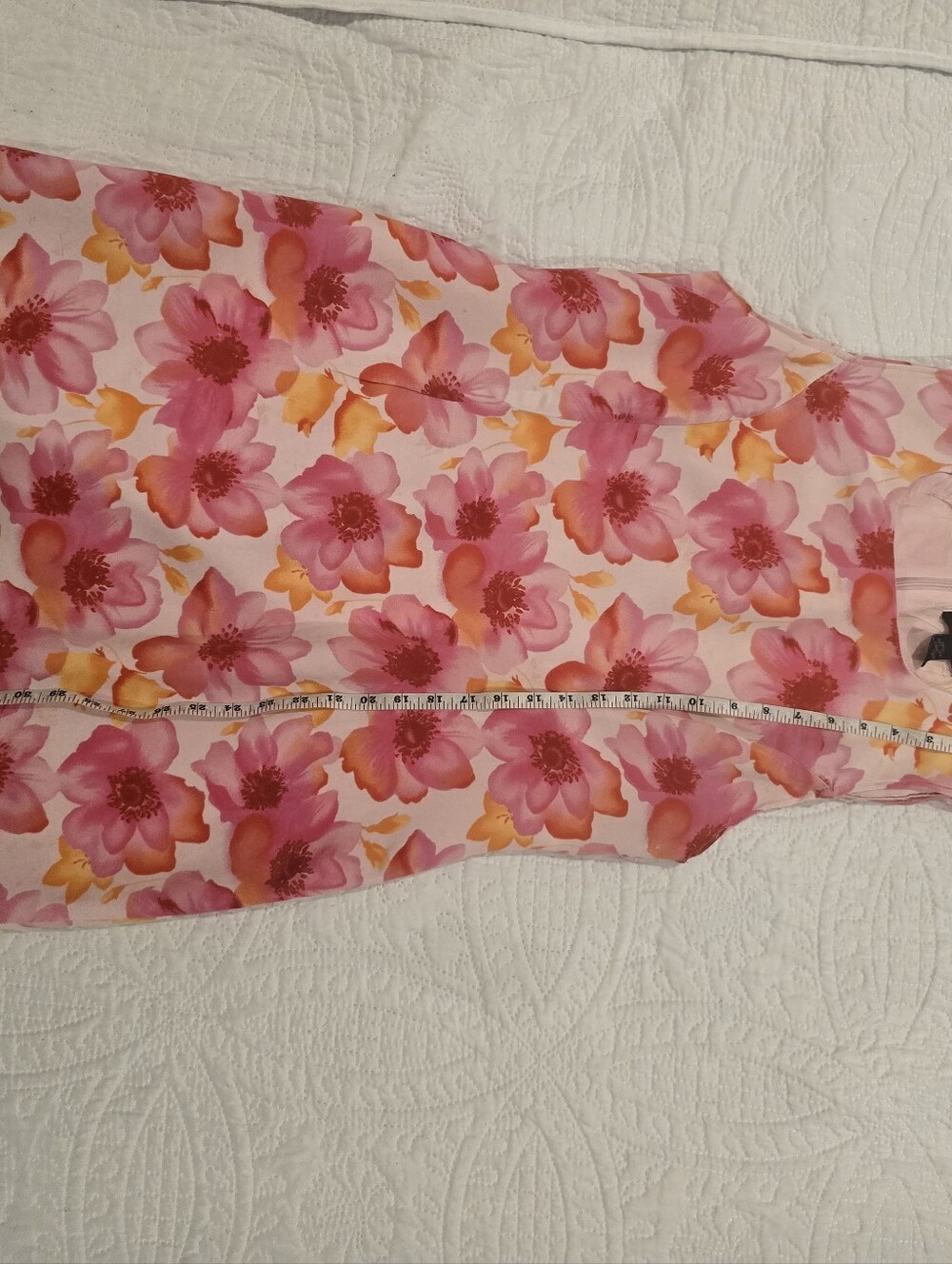 Valerie Dresses Petite Women's Silk Floral Shift Dress Size 14P Pink Sleeveless - Picture 6 of 12